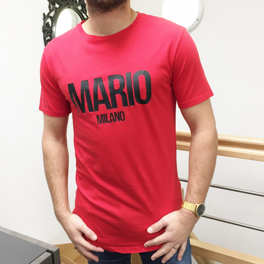 T-shirt rouge oversize Mario Milano