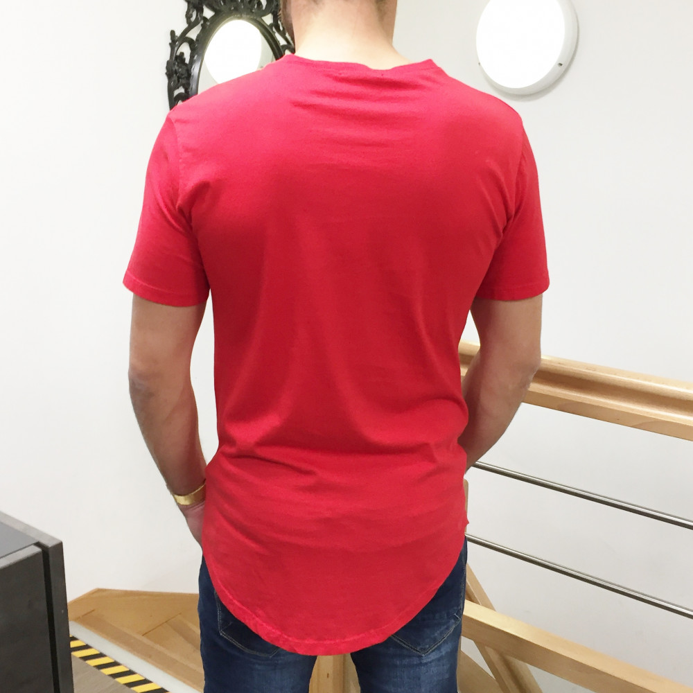 T-shirt rouge oversize Mario Milano