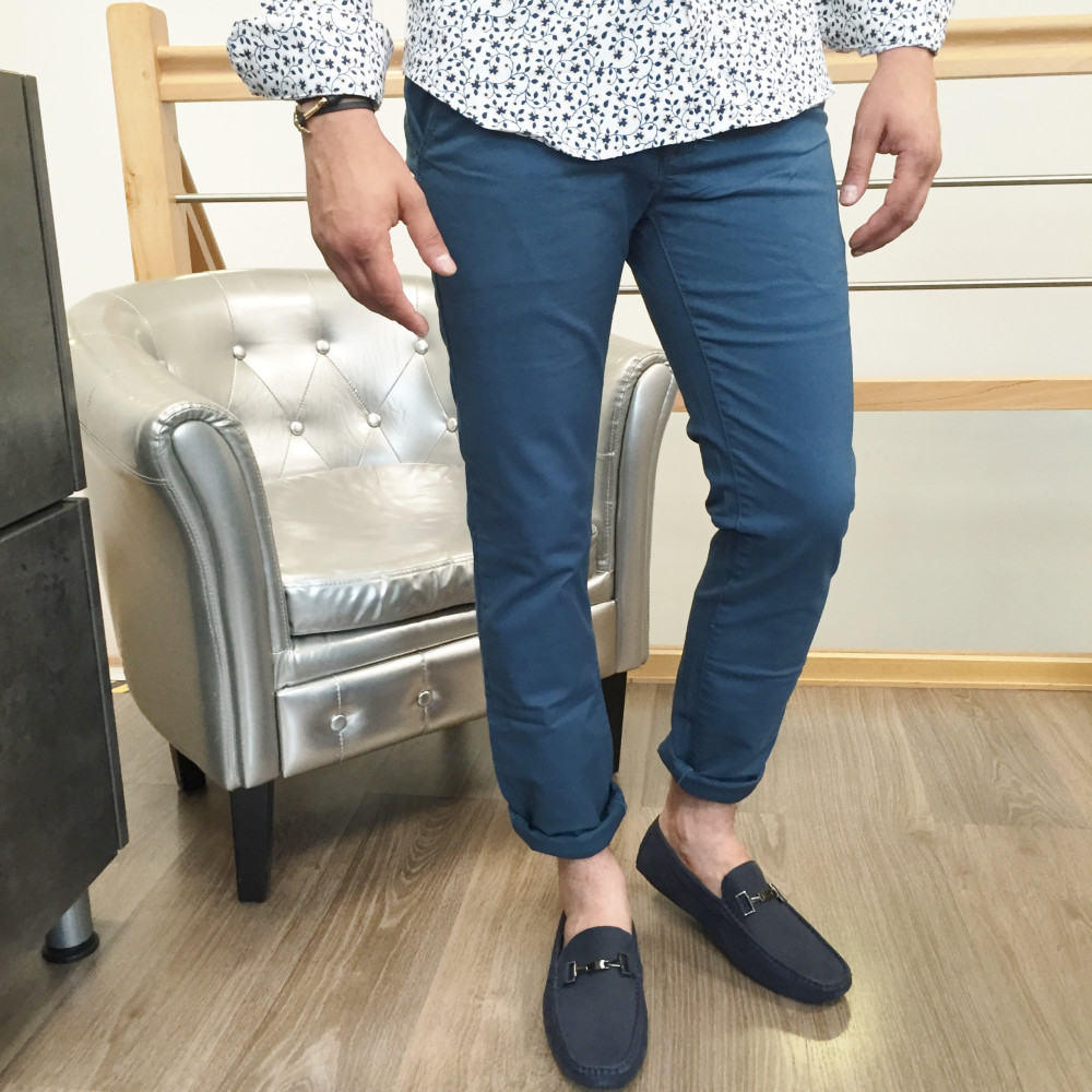 Pantalon chino homme milano bleu jeans