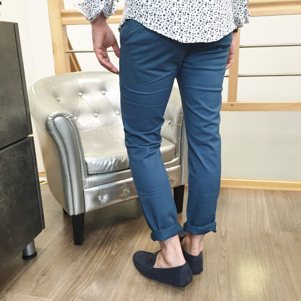 Pantalon chino homme milano bleu jeans
