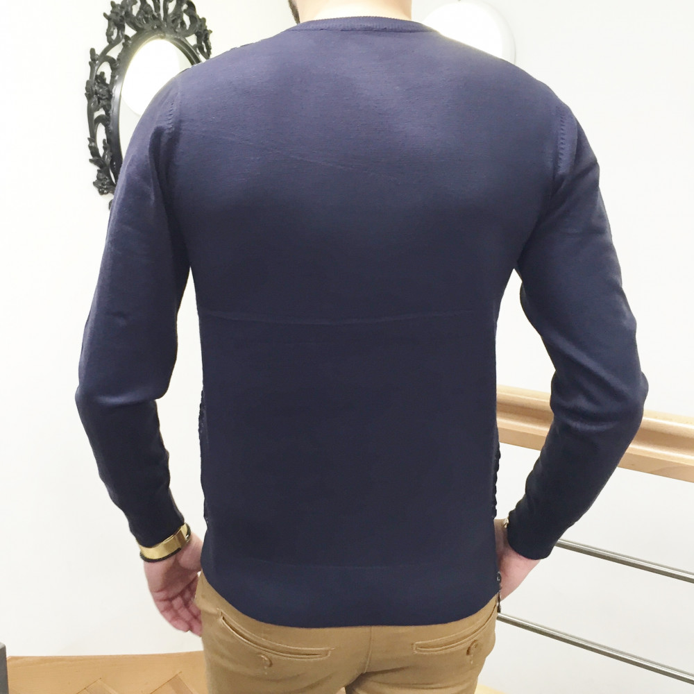 Pull bleu marine avec zip