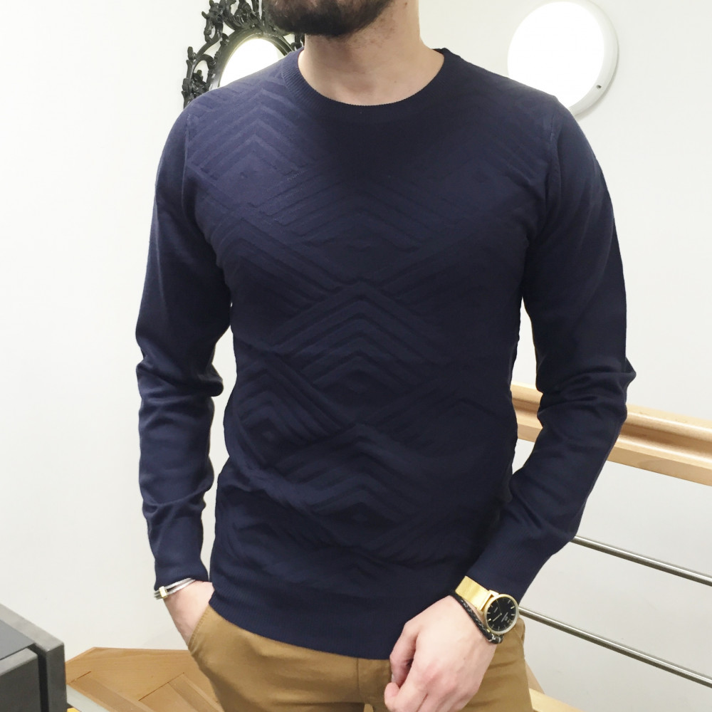 Pull marine motifs losange