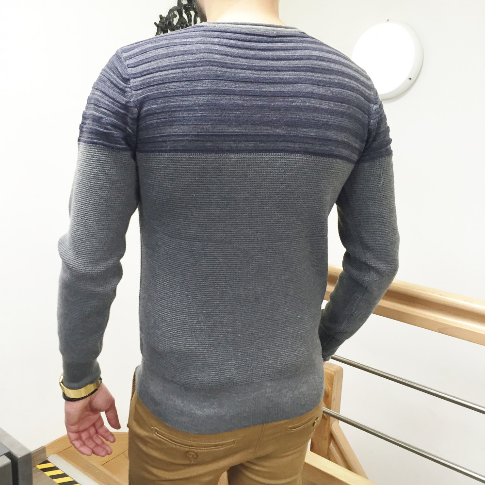 Pull gris bicolors