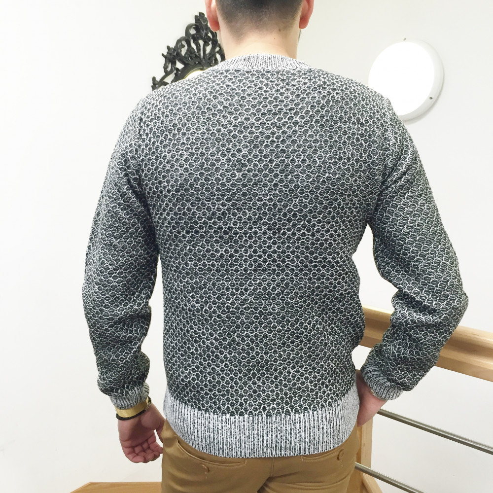 Pull noir sales grosse maille