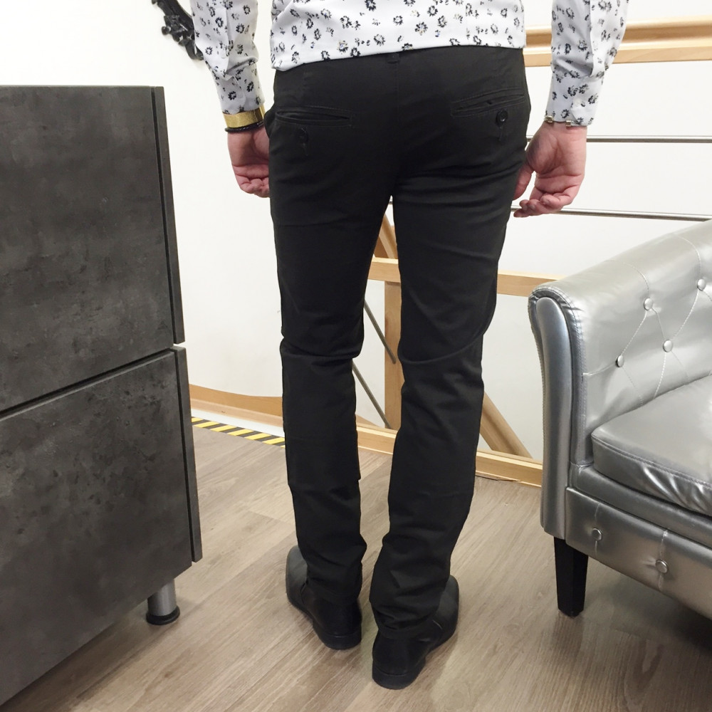 Pantalon chino gris foncé milano
