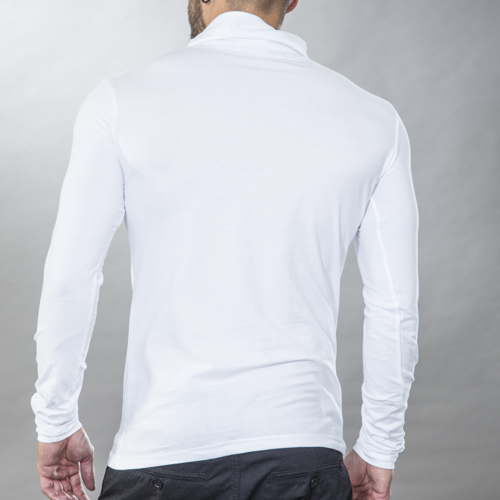 T-shirt homme col zip