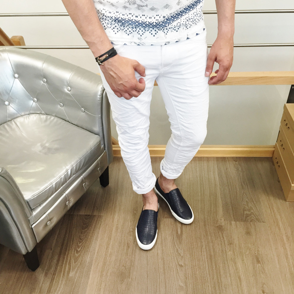 Jeans homme slim blanc