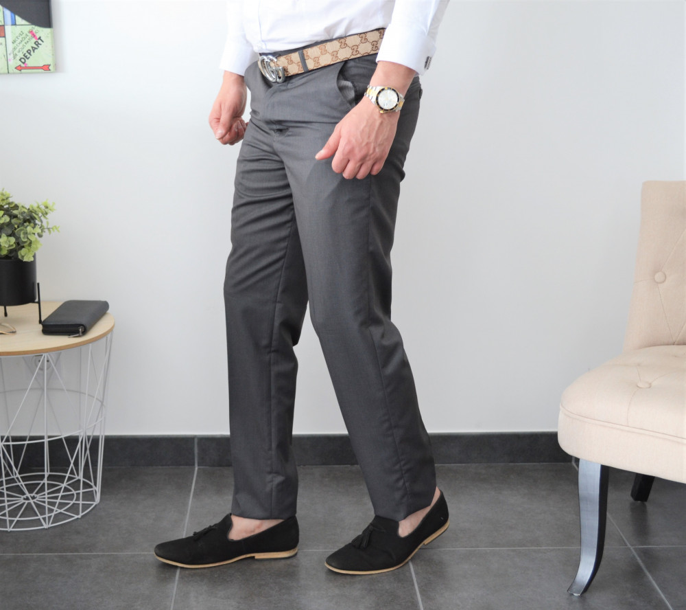 Pantalon de costume homme gris