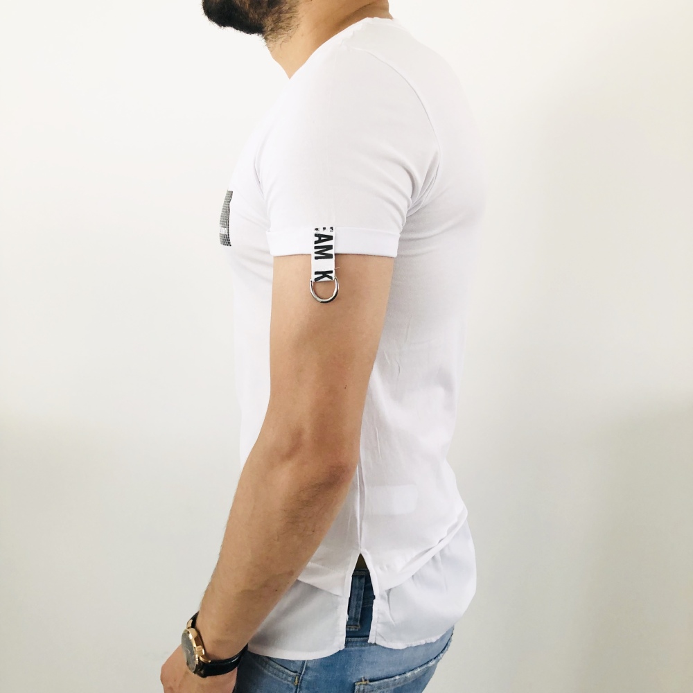 T-shirt homme blanc fashion