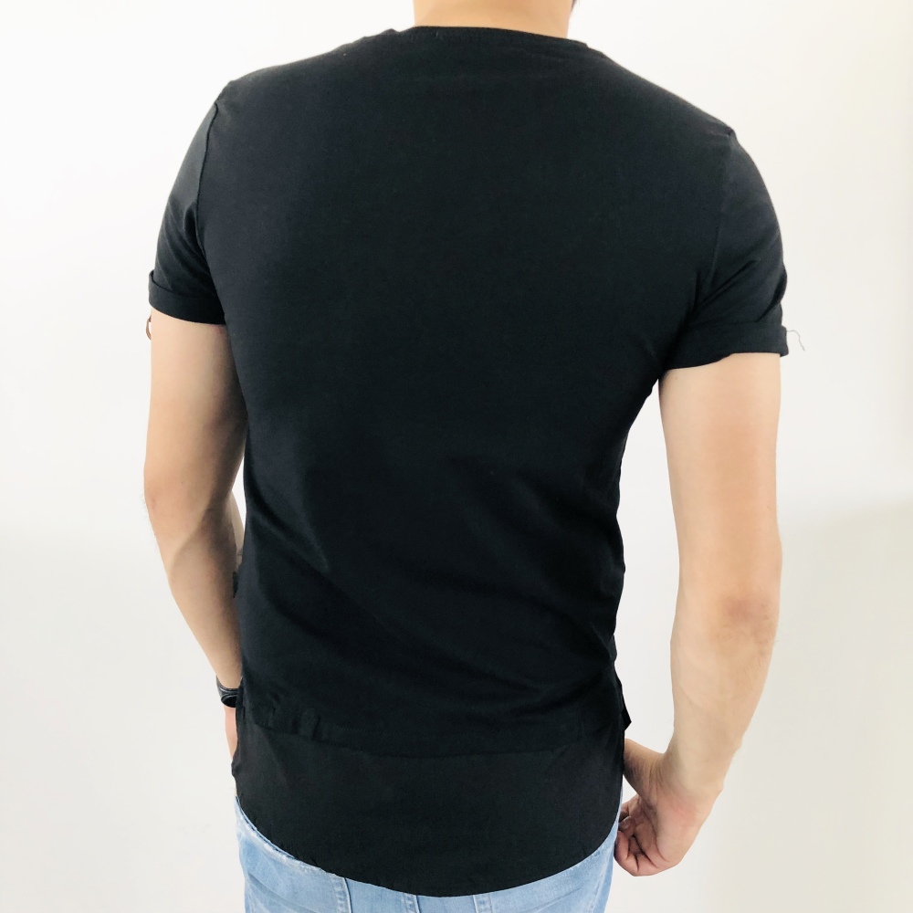 T-shirt homme noir fashion