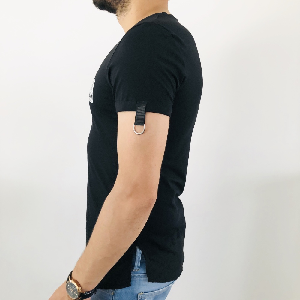 T-shirt homme noir fashion