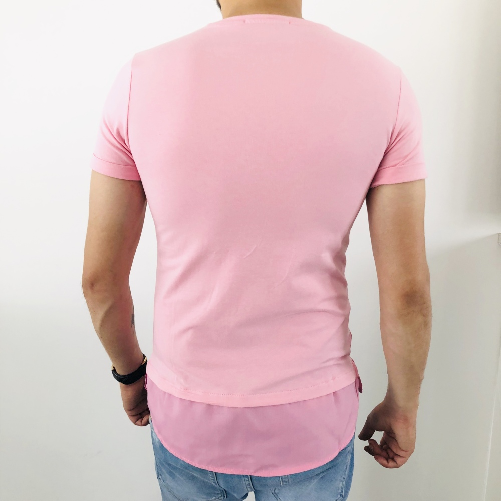 T-shirt homme rose fashion