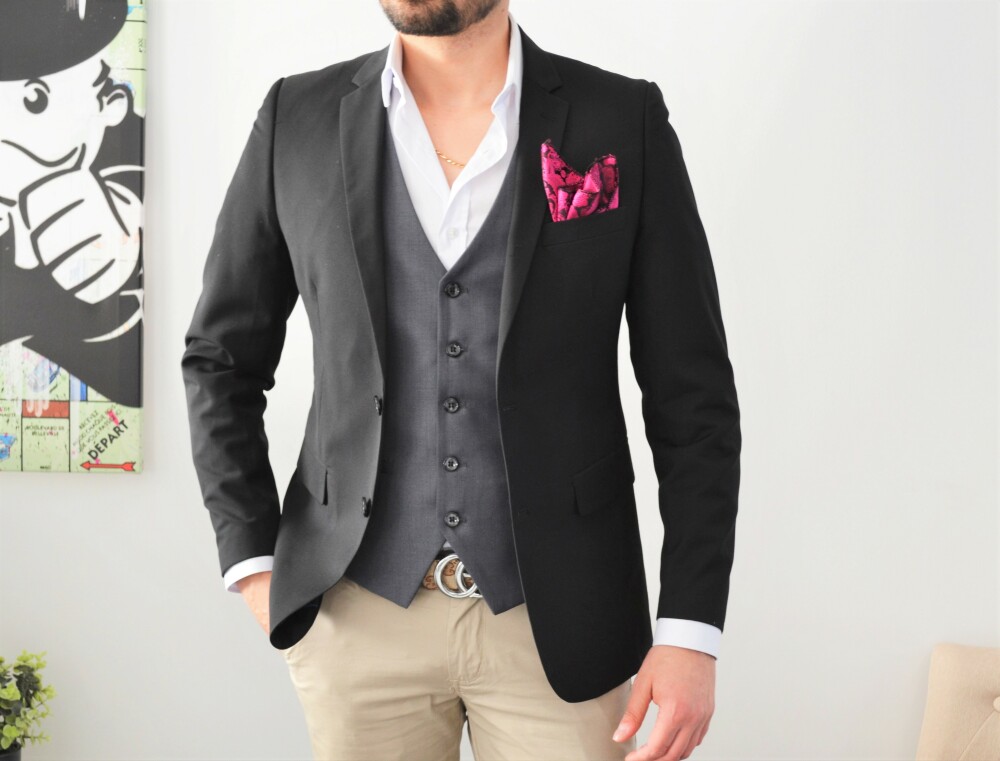 Veste de costume homme noir slim