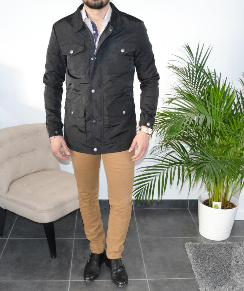 Veste homme bleu slim