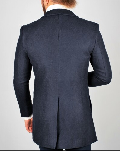 Manteau homme noir slim avec zip